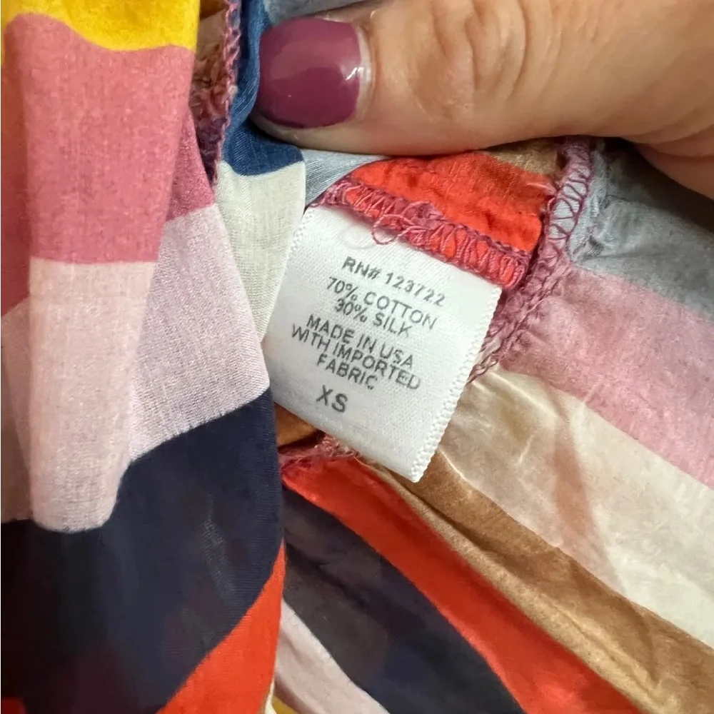 Xirena Rainbow Stripe Tiered Dress XS - Picture 4 of 5